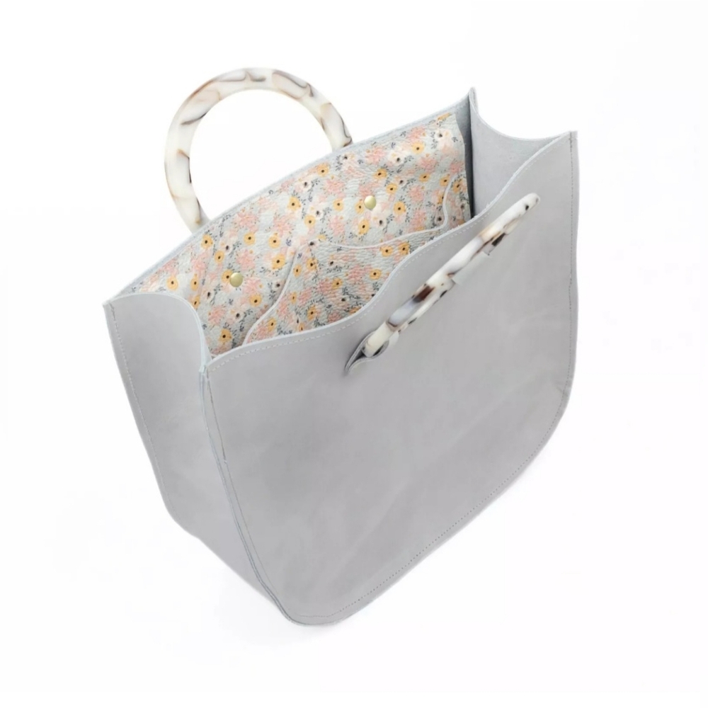 Joy Louise | Leather Top Handle Tote Bag | Handcrafted Large